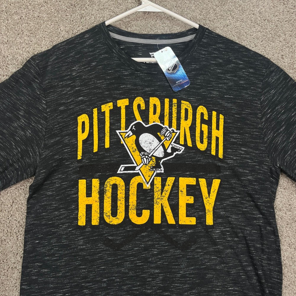 Pittsburgh Penguins Hockey NHL Mens T Shirt Fanatics‎ Black Medium NEW